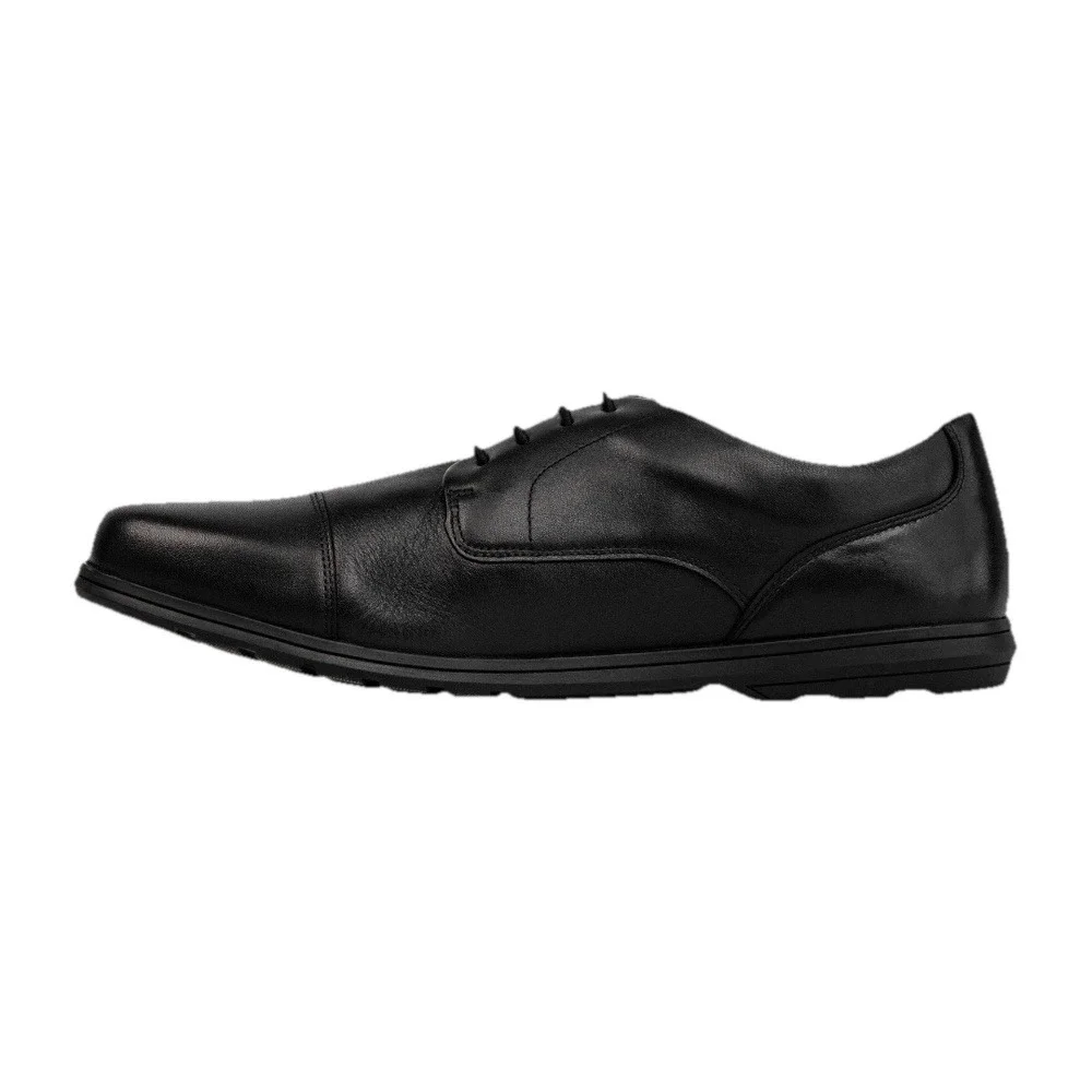 Birchbury Brenston Shoes Men's 15 Black Leather Barefoot Minimalist Derby Oxford